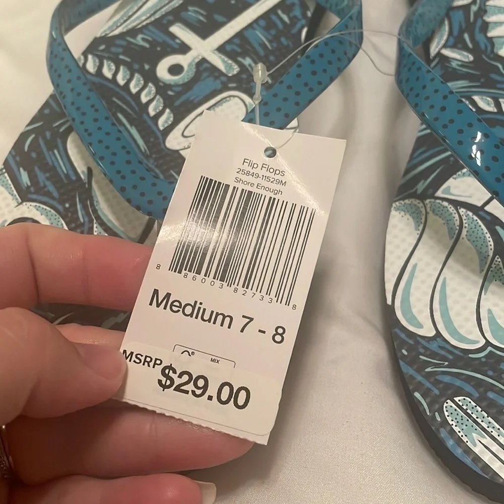 New Vera Bradley Flip Flops Shore Enough Medium size 7-8 - Picture 4 of 4